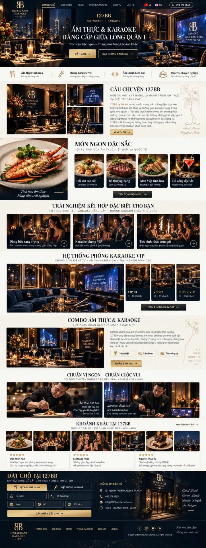 Mẫu website nhà hàng
