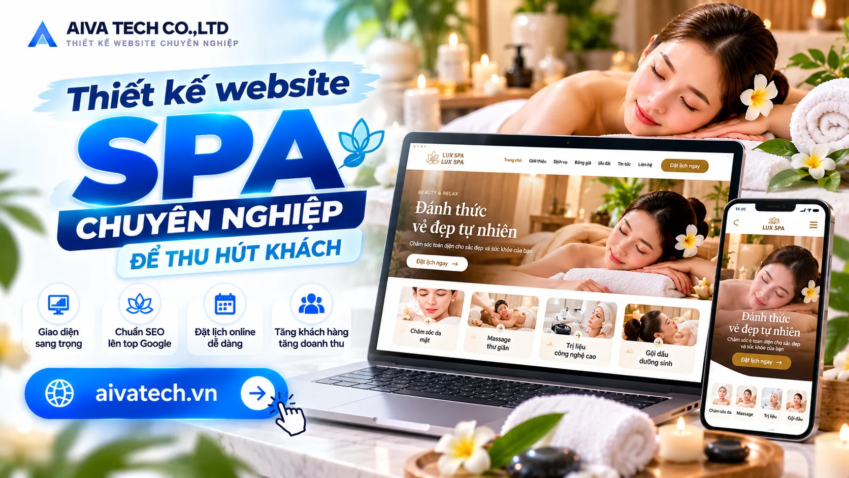 Thiết kế website spa chuyên nghiệp để thu hút khách
