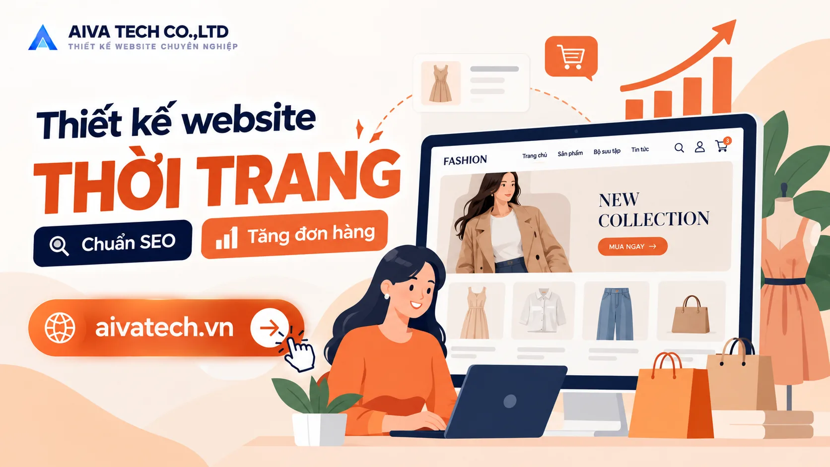 Thiết kế website thời trang chuẩn SEO, tăng đơn hàng