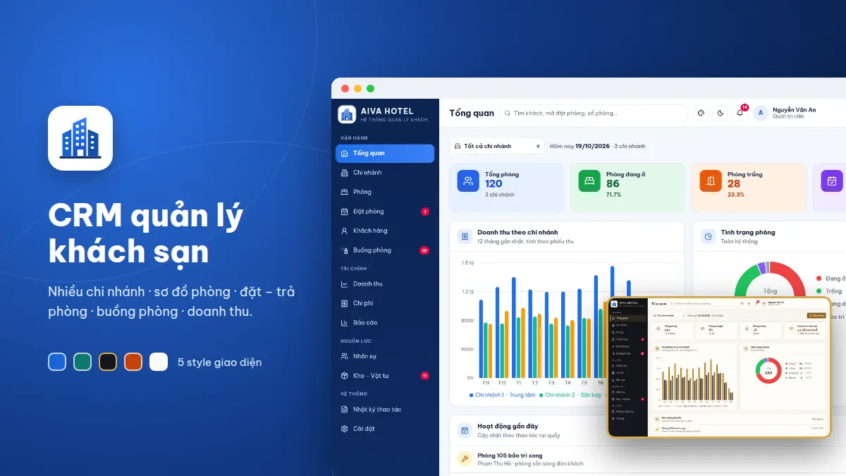 PMS / CRM quản lý khách sạn