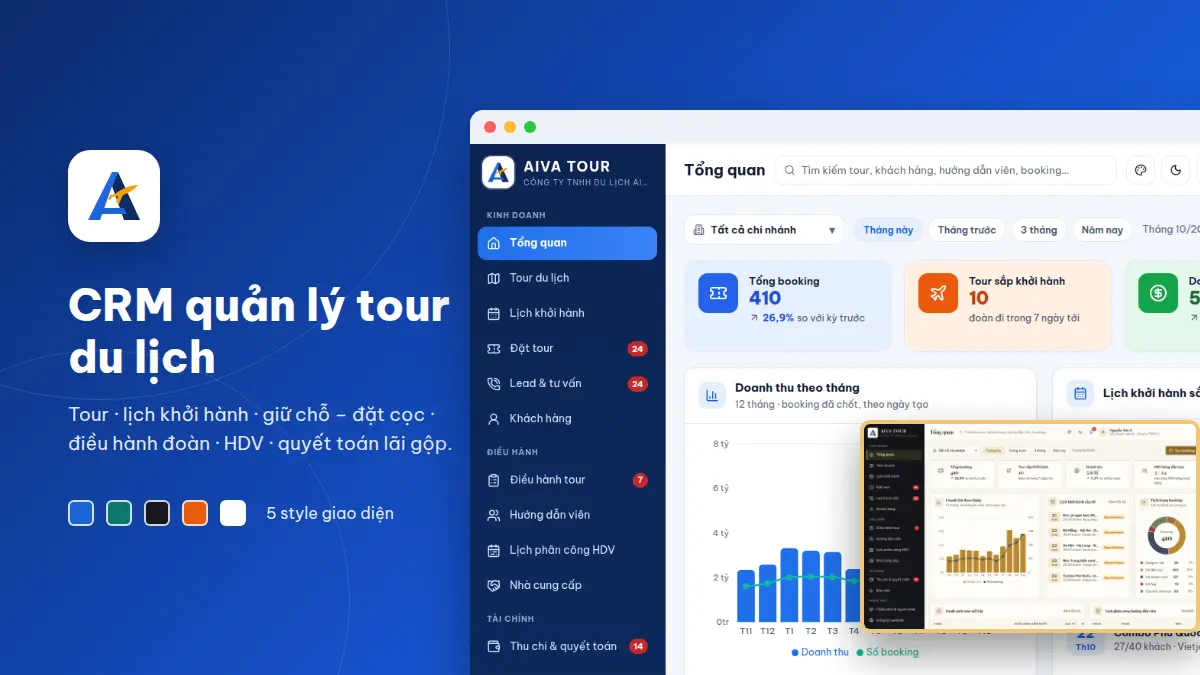 CRM quản lý tour du lịch